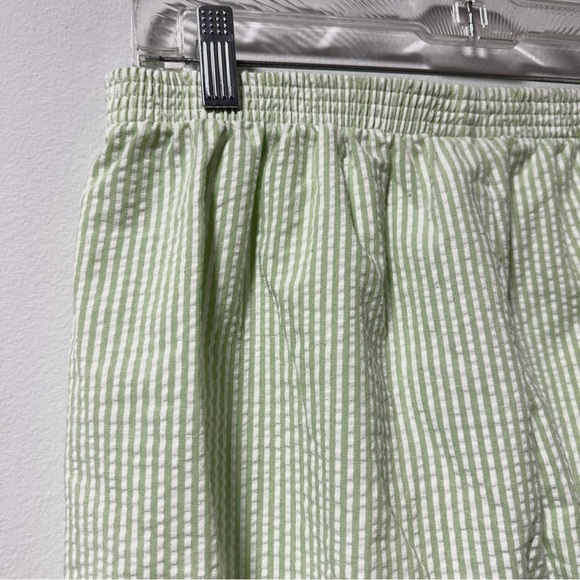 Vintage Calypso Coolers Green Seersucker Capris Pull-On Pants Women’s Size XL - Picture 6 of 11